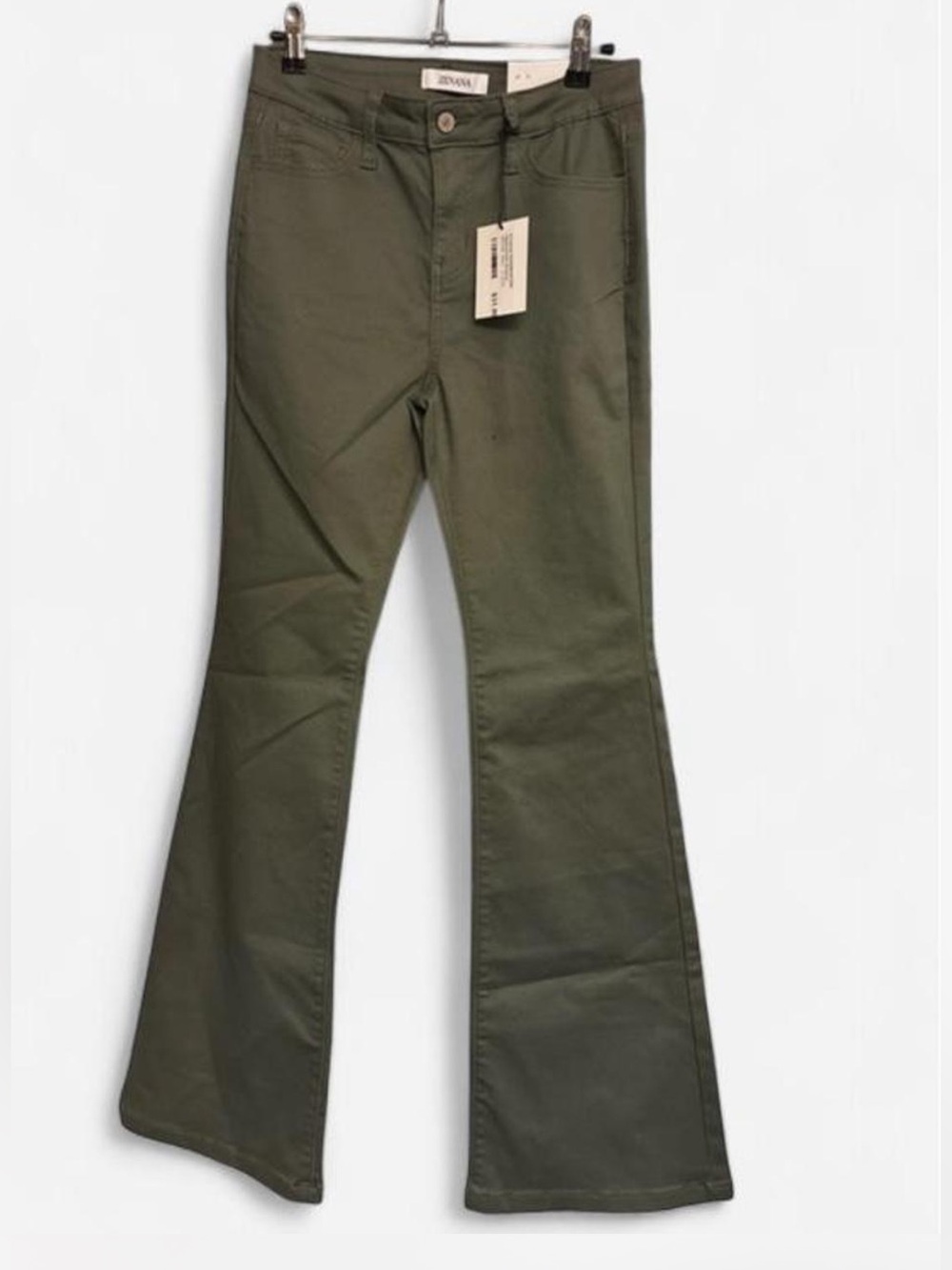 Zenana Outfitters Olive Green Flare Jeans